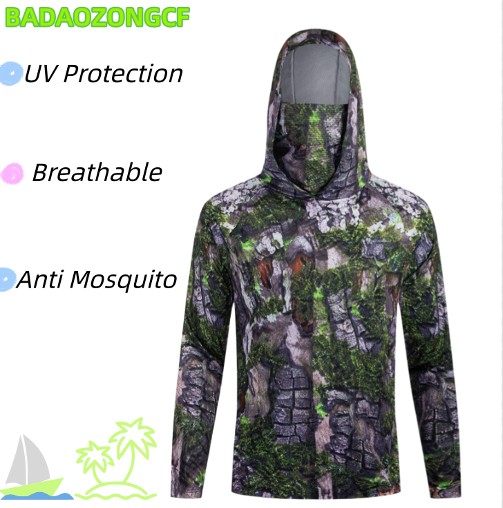 Fishing Shirt Uv Protection - Fishing Hooded Shirts Men's UV Protection