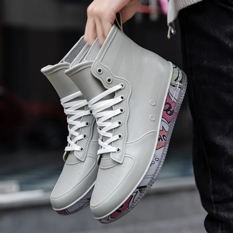 Men Rain Boots Fashion Trendy  - огляд і ціна Fishing Boots