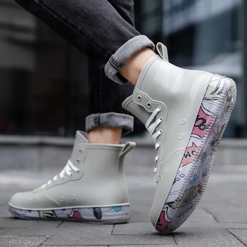 Men Rain Boots Fashion Trendy  - огляд і ціна Fishing Boots