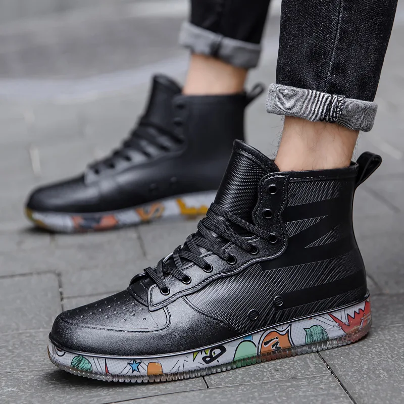 Men Rain Boots Fashion Trendy  - огляд і ціна Fishing Boots