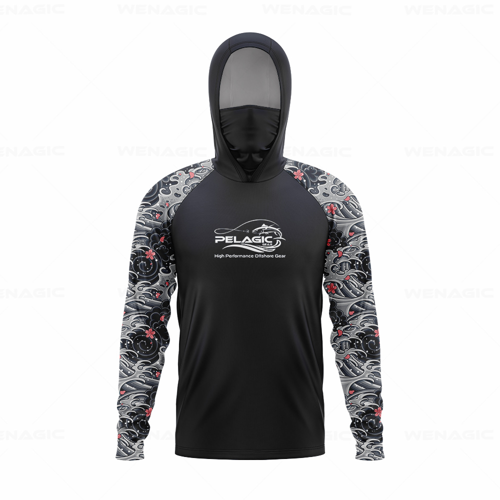 pelagic gear Men Hood Fishing  - огляд і ціна Fishing Shirt Uv Protection