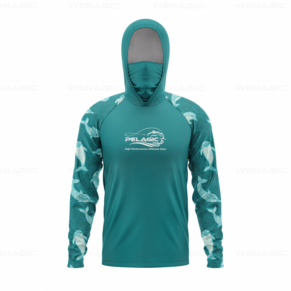 pelagic gear Men Hood Fishing  - огляд і ціна Fishing Shirt Uv Protection