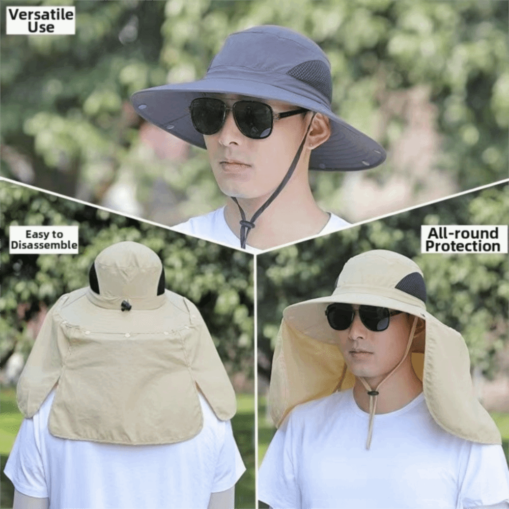 Fashion Cloth Men Sun Hat Big  - огляд і ціна Fishing Hat