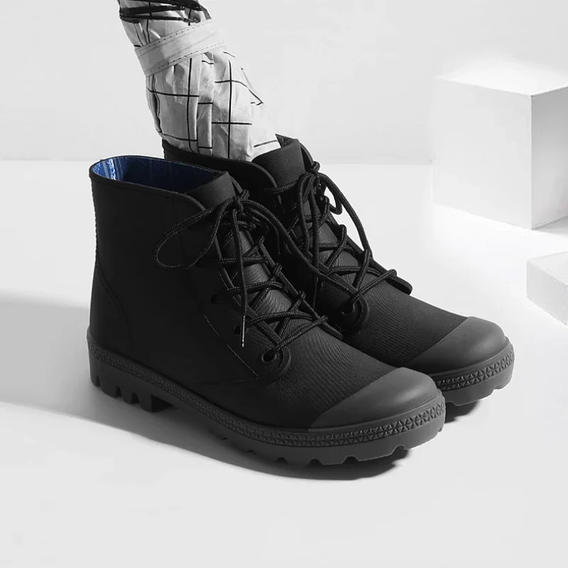 Winter Men Rain Boots Lace-up  - огляд і ціна Fishing Boots